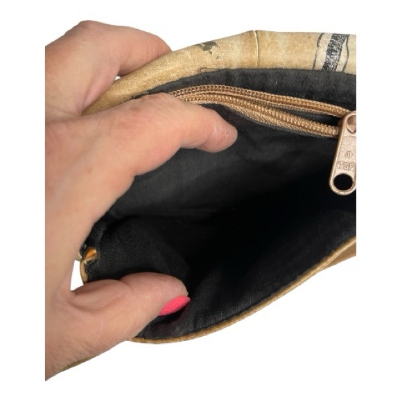 SamSam Genuine Leather Colorful Abstract Hand Painted Design Women's Bag - Picture 7 of 7